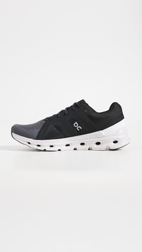 On Men's Cloudrunner Sneakers, Eclipse/Frost, Black, 7 Medium US