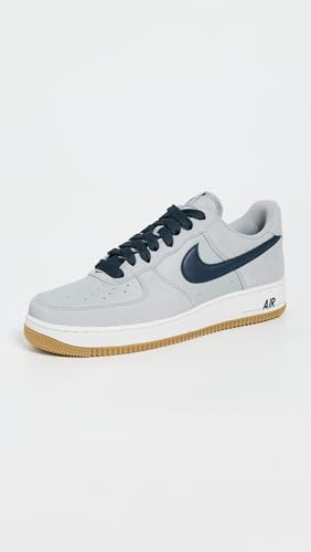 Nike Men's Air Force 1 '07 LV8 Sneakers, Lt Smoke Grey/Armory Navy, 9 Medium US