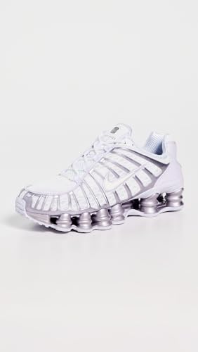Nike Women's Shox TL Shoes, Summit White/Sail/Barely Grape, 8 Medium US