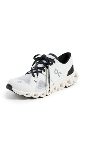 On Women's Cloud X 3 Sneakers, White/Black, 5 Medium US