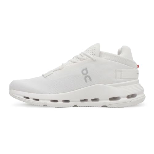 On Men's Cloudnova 2 Sneakers, All White, 12 Medium US