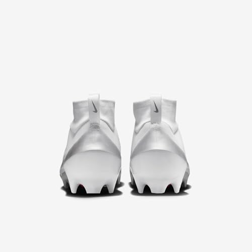 Nike Vapor Pro 1 Football Cleats (FB3298-100, White/Black/Summit White/Metallic Silver) Size 9