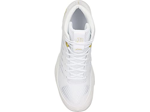 ASICS Unisex JB Elite III Wrestling Shoes, 10.5, White/Rich Gold