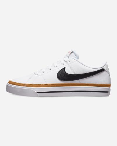 Nike Women's Court Legacy Next Nature Shoes, White/Black-Desert Ochre-Team Orange, 7.5