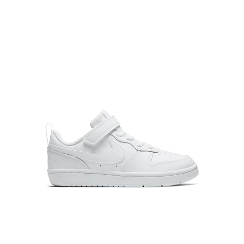 Nike Boy's Court Borough Low 2 (Little Kid) White/White/White 2 Little Kid M