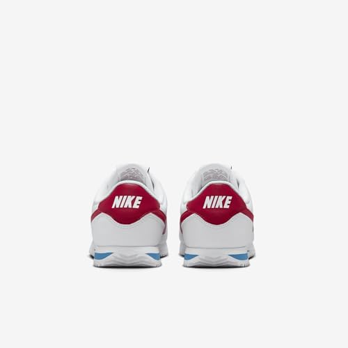 Nike Cortez Big Kids' Shoes (DM0950-115, White/Varsity Blue/Varsity Red) Size 7