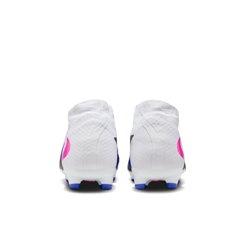 Nike Phantom 6 High Academy Multi-Ground Soccer Cleats (Racer Blue/White/Pink Blast) Size 10