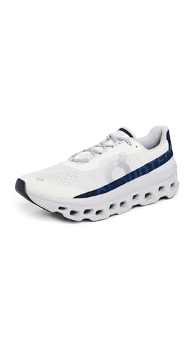 On Men's Cloudmonster Sneakers, Ivory/Midnight, 13 Medium US