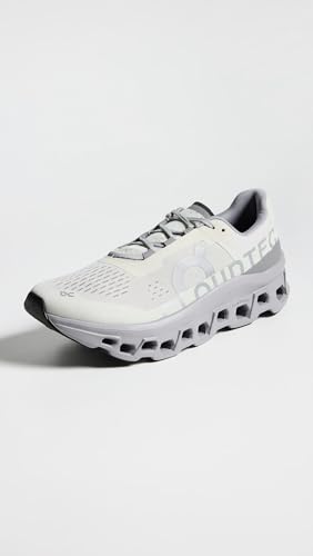 On Men's Cloudmonster Sneakers, Ice | Alloy, Grey, 11.5 Medium US
