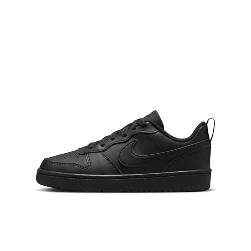 Nike Big Kid's Court Borough Low Recraft Shoes, Black/Black-Black, 5.5Y