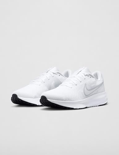 Nike Women's Run Defy Road Running Shoes, White/Pure Platinum-Black, 11