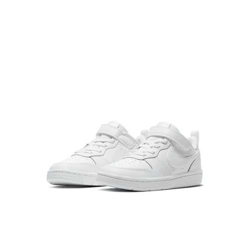 Nike Boy's Court Borough Low 2 (Little Kid) White/White/White 2 Little Kid M
