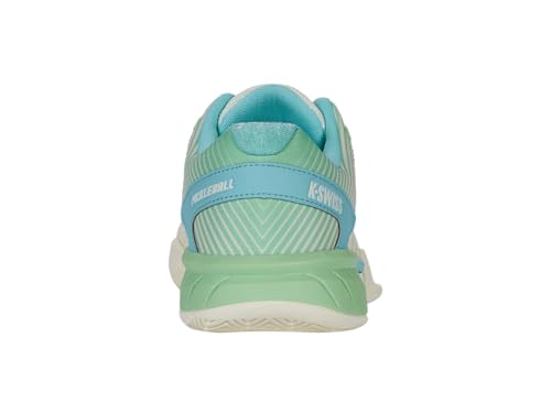 K-Swiss Women’s Express Light Pickleball Shoes – Lightweight Breathable Court Shoe, Stable Support, Durable Toe Protection, Egret/Patina Green, 9 W