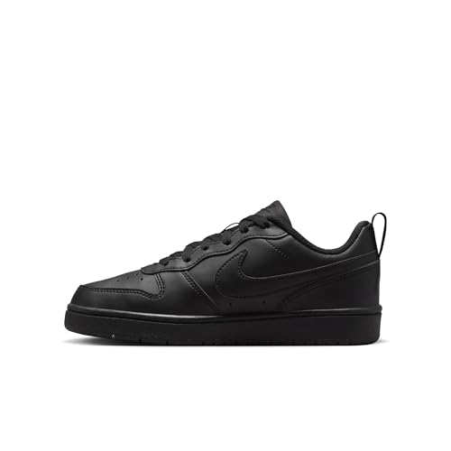 Nike Big Kid's Court Borough Low Recraft Shoes, Black/Black-Black, 5.5Y