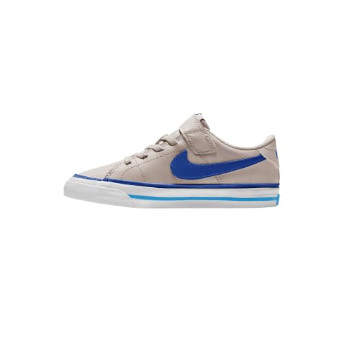 Nike Little Kids' Court Legacy Shoes, Moon Particle/Game Royal-White, 12C