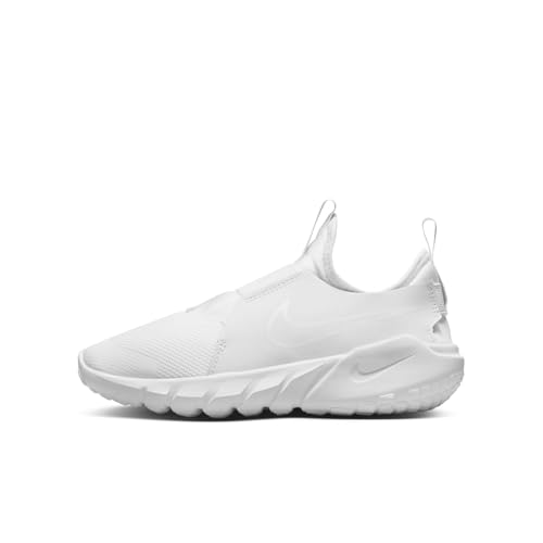 Nike Grade School Flex Runner 2 Road Running Shoes (6Y, White/White)