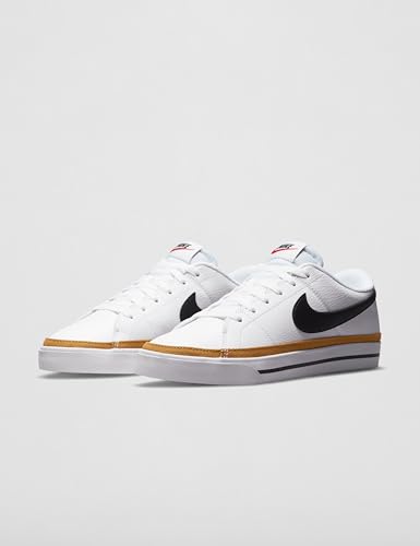 Nike Women's Court Legacy Next Nature Shoes, White/Black-Desert Ochre-Team Orange, 7.5