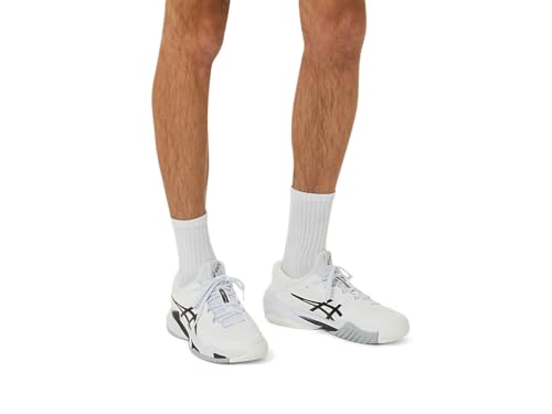 ASICS Men's Court FlyteFoam 3 Tennis Shoes, 14, White/Black