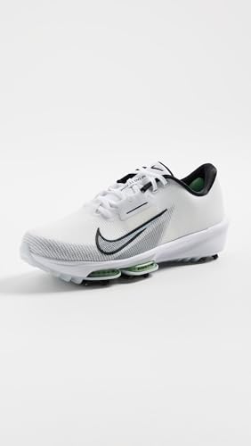 Nike Men's Infinity G Golf Sneakers 35, White/Black/Green/Platinum, 8 Medium US