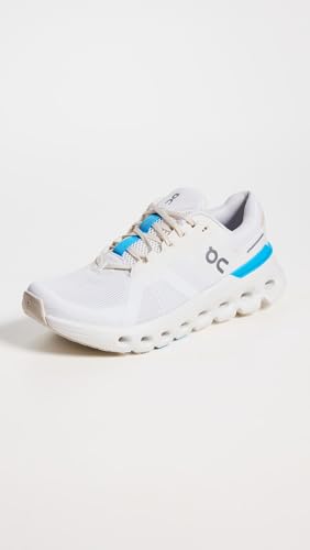 On Women's Cloudrunner 2 Sneakers, White/Horizon, 9 Medium US
