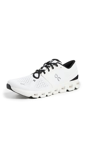 On Men's Cloud X 4 Sneakers, Ivory/Black, 12 Medium US