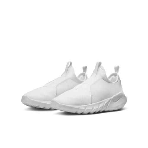 Nike Grade School Flex Runner 2 Road Running Shoes (6Y, White/White)