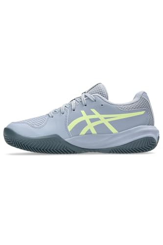 ASICS Boys' Gel-Resolution X GS Clay Trainers, Grey Blue Pistachio, 4