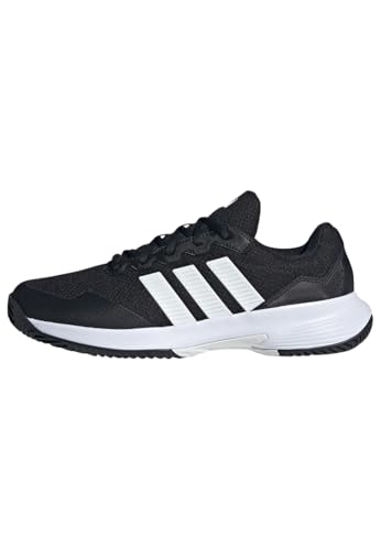 adidas Men's Gamecourt 2 M, Black/White/Silver Metallic, 13