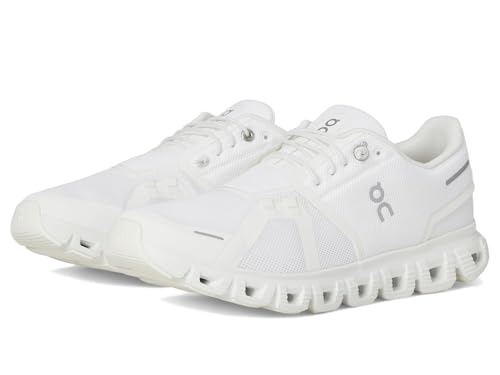On Womens Cloud 6 White/White 6.5 Wide