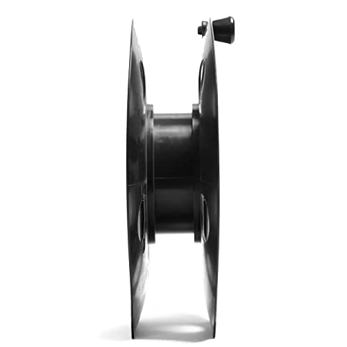 GarfatolRv Cord Storage Reel Easy to Use with Center Rotating Handle 100 Feet (Black)