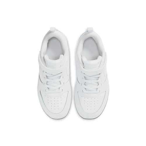 Nike Boy's Court Borough Low 2 (Little Kid) White/White/White 2 Little Kid M