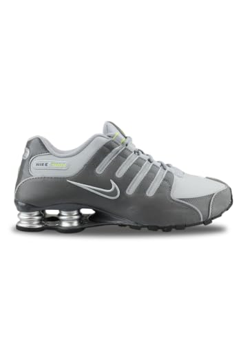 NIKE Men's Shox NZ Running Shoe, Dark Grey/Wolf Grey/Volt/Dark Grey, 10 D(M) US