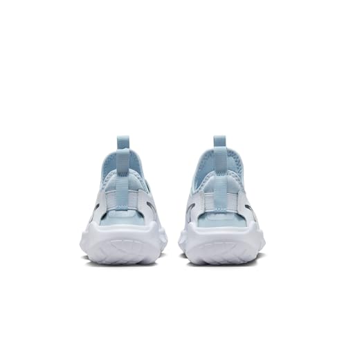 Nike Flex Runner 2 Big Kids' Road Running Shoes (DJ6038-010, Football Grey/Light Armory Blue/White) Size 6
