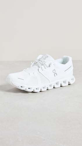 On Women's Cloud 5 Sneakers, All White, 9 Medium US