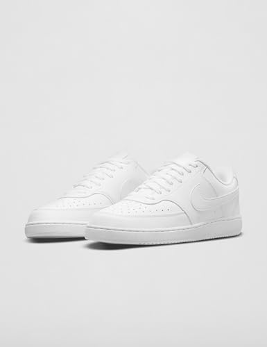 Nike Men's Court Vision Low Next Nature Shoes, White/White-White, 8