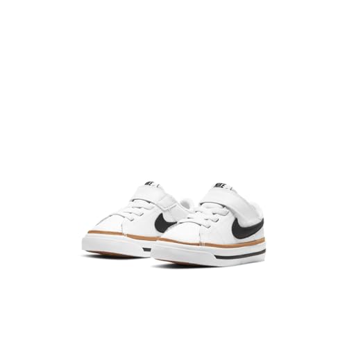 Nike Unisex Kids Court Legacy, White/Black/Desert Ochre/Gum Light Brown, 4C