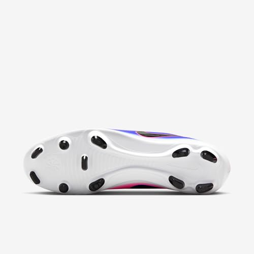 Nike Tiempo Maestro Club Multi-Ground Low-Top Soccer Cleats (White/Racer Blue/Pink Blast/Black) Size 8.5