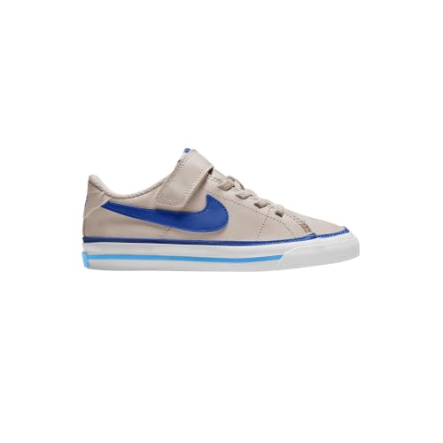 Nike Little Kids' Court Legacy Shoes, Moon Particle/Game Royal-White, 12C