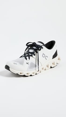 On Women's Cloud X 3 Sneakers, White/Black, 9.5 Medium US