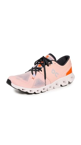 On Women's Cloud X 3 Sneakers, Rose/Sand, Pink, 7.5 Medium US