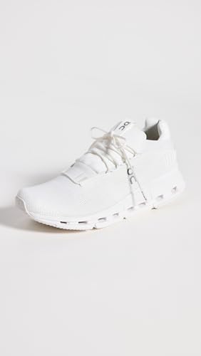On Women's Cloudnova Sneakers, Undyed-White/White, 7 Medium US
