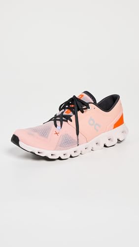 On Women's Cloud X 3 Sneakers, Rose/Sand, Pink, 11 Medium US