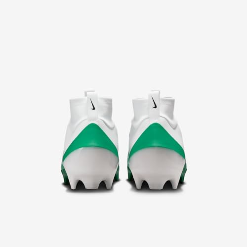 Nike Vapor Pro 1 Football Cleats (HM8850-100, White/Stadium Green/Metallic Silver/Black) Size 8