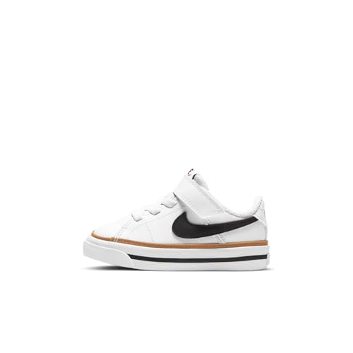 Nike Unisex Kids Court Legacy, White/Black/Desert Ochre/Gum Light Brown, 4C