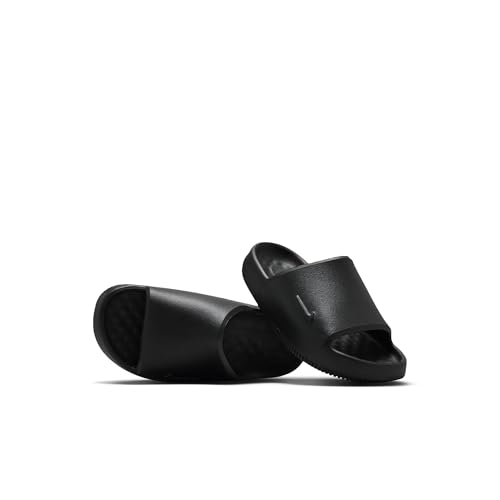 Nike Calm 2.0 Little Kids' Slides, Black/Black-Black, 13C