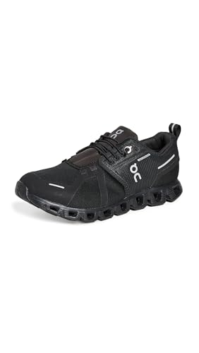 On Women's Cloud 5 Waterproof Sneakers, All Black, 6.5 Medium US