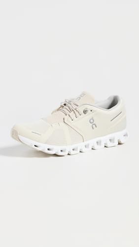 On Men's Cloud 5 Sneakers, Cream/Sand, Off White, 11.5 Medium US