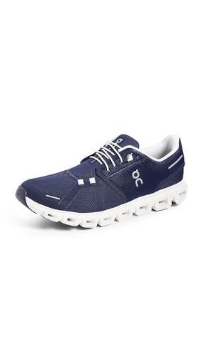 On Men's Cloud 6 Sneakers, Midnight/White, 9.5 Medium US