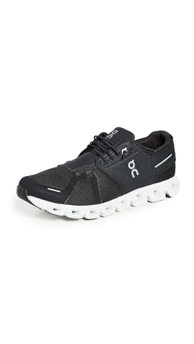 On-Women's Women's Cloud 5 Sneakers, Black/White, 8.5 Medium US