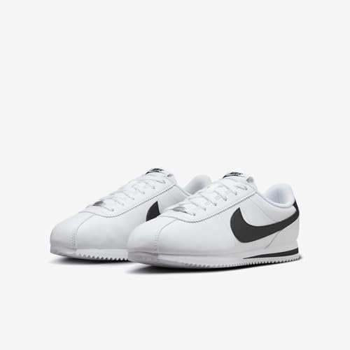 Nike Cortez Big Kids' Shoes (DM0950-108, White/Black) Size 1